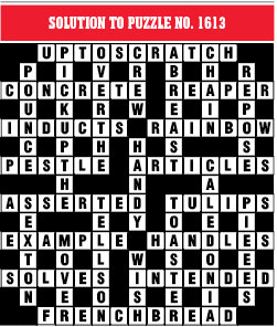 Puzzle No. 1613 Answers