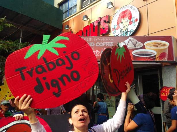 Coalition of Immokalee Workers protest outside Wendy's