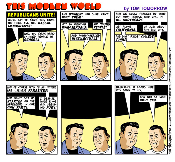 Tom Tomorrow cartoon: Republicans Unite!