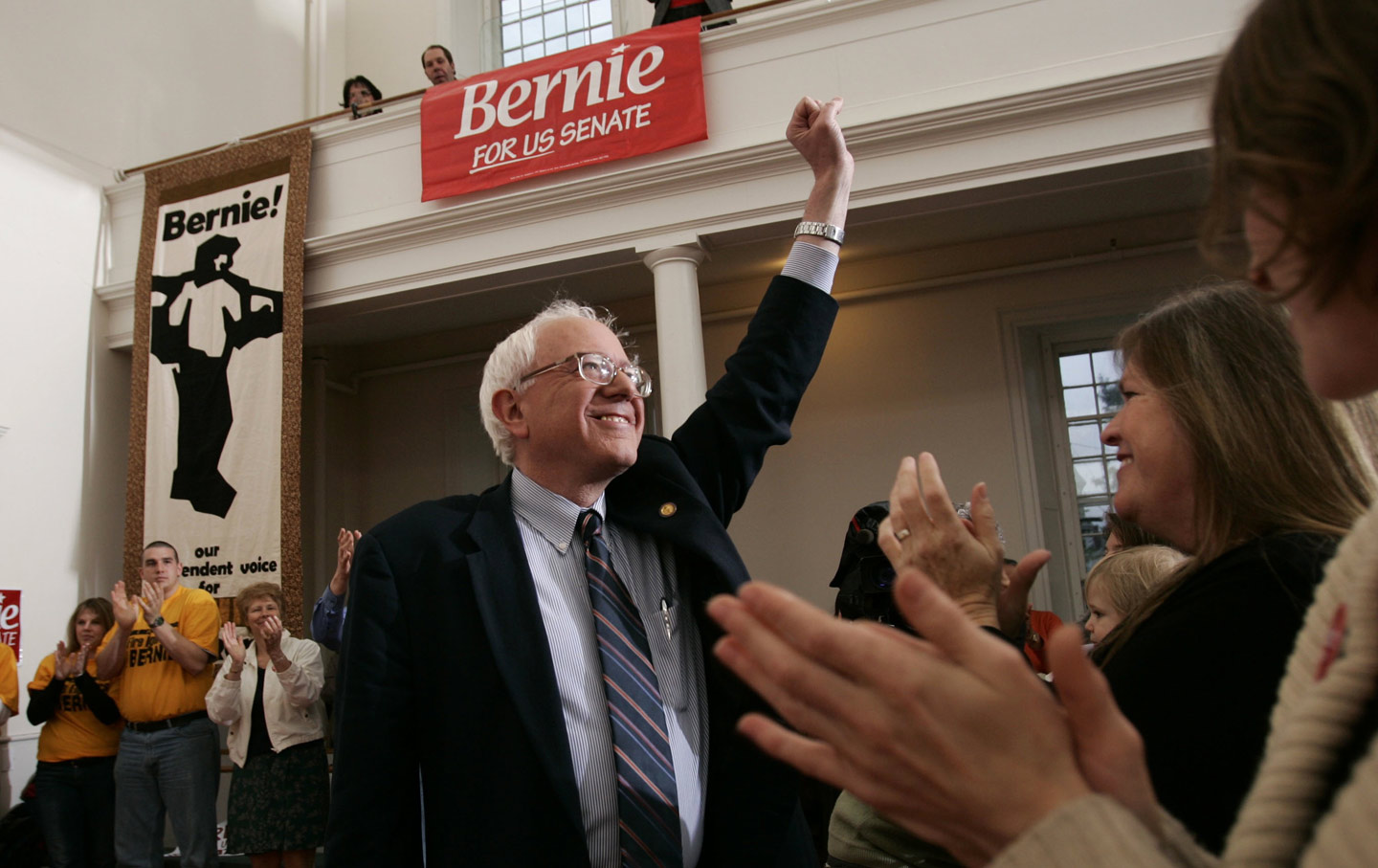 Bernie Sanders announces his candidacy for Senate in 2006.