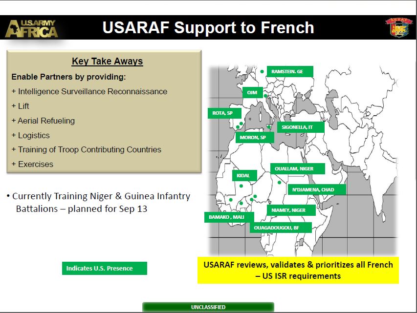 U.S. Army Africa briefing slide from 2013 obtained by TomDispatch via the Freedom of Information Act.