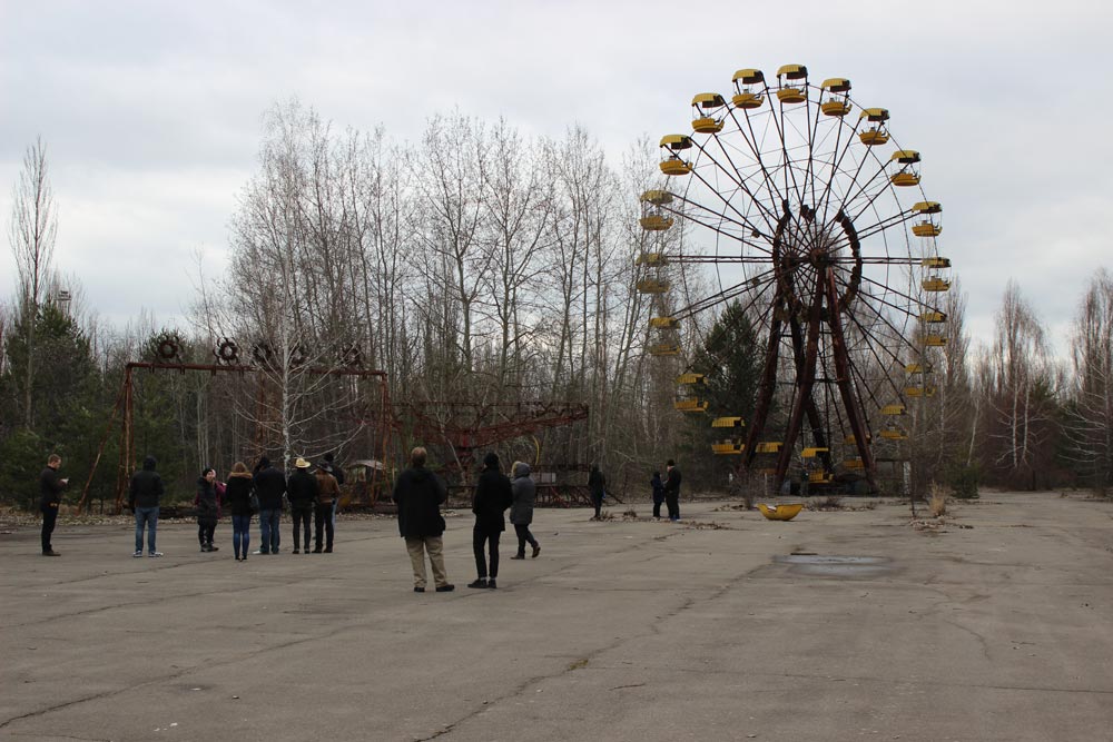 Ferris wheel near Chernobyl nuclear power plant