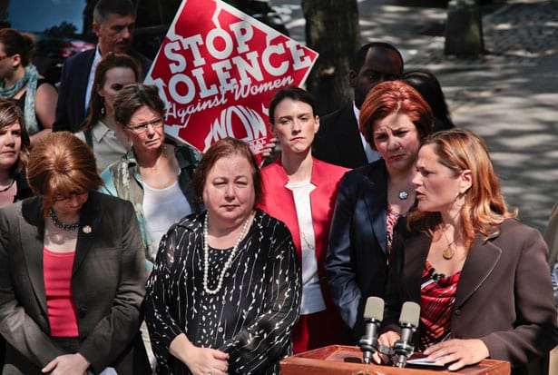 City-Council-member-Melissa-Mark-Viverito-right-speaks-at-a-news-conference-as-advocates-in-the-fight-against-violence-on-women.-AP-Photo
