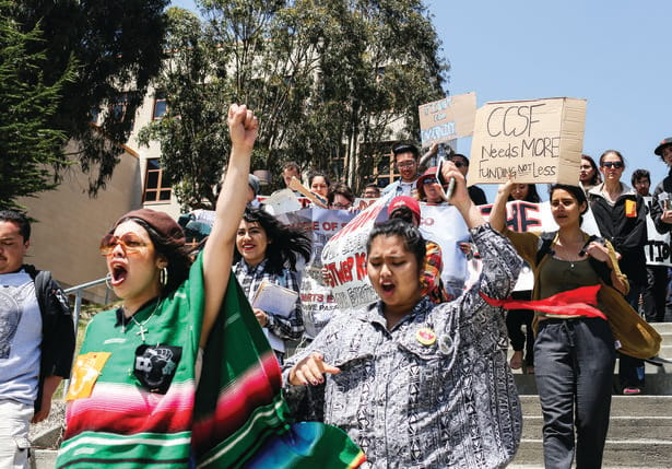 Students-Walk-Out-for-Community-College-Hunger-Strike-for-Janitors-and-Mass-for-Tony-Robinson