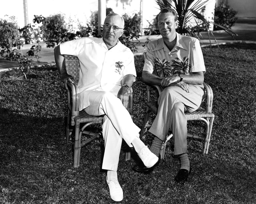 Harry-Truman-sits-with-White-House-counsel-Clark-Clifford-in-Key-West-in-1949