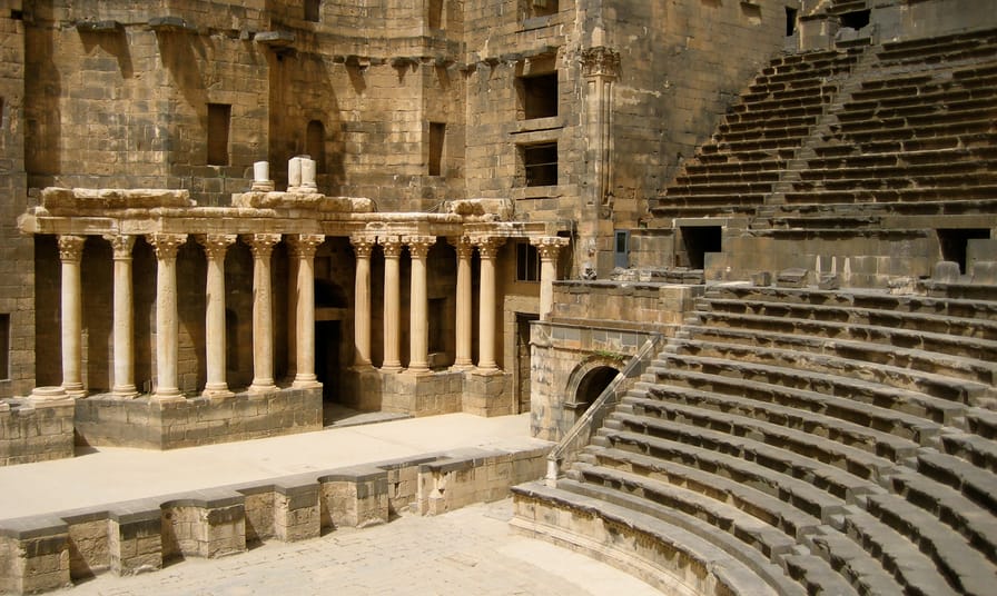 A-Roman-theater-in-Bosra-once-the-capital-of-the-Roman-province-of-Arabia-2009