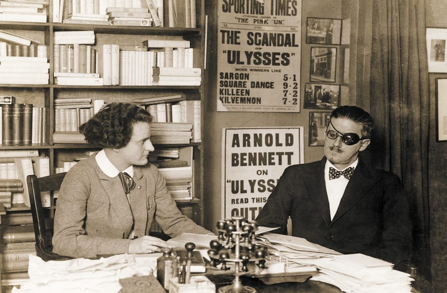 Sylvia-Beach-and-James-Joyce-at-Shakespeare-and-Company-in-1922