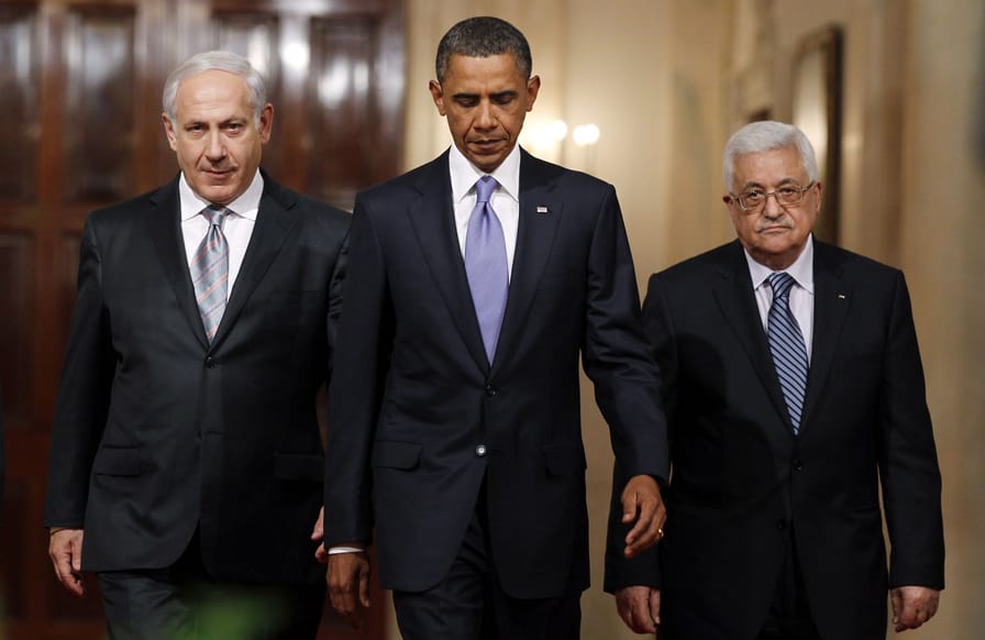 Obama-with-Netanyahu-and-Abbas