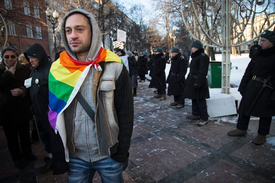 LGBT-protestor