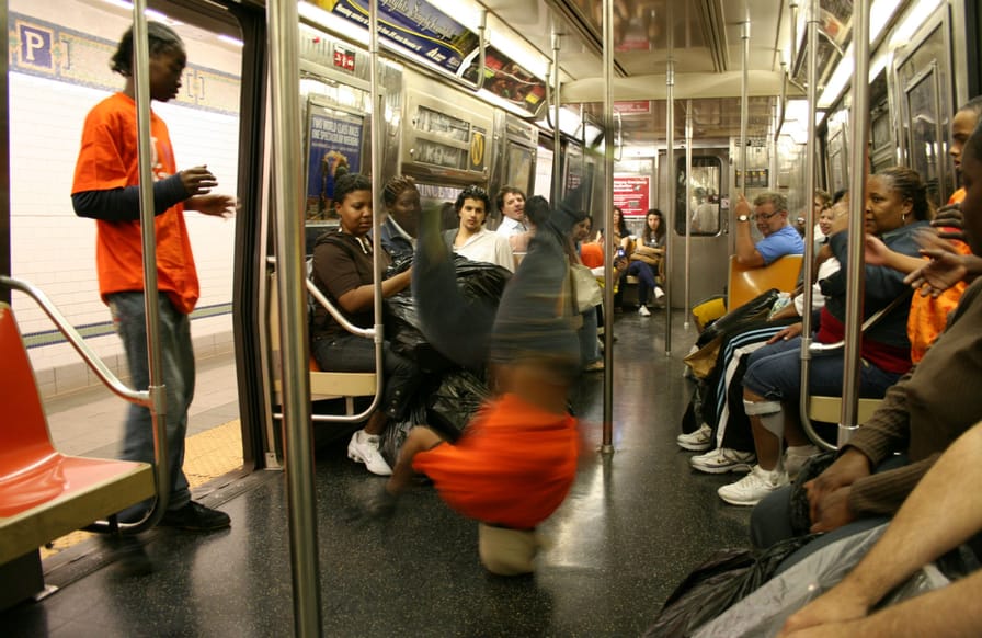 Break-dancers-on-the-New-York-City-subway