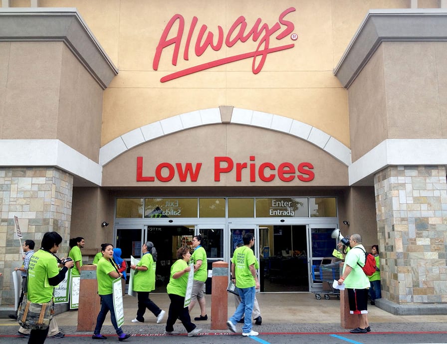 Walmart-workers-on-strike-in-Pico-Rivera-California