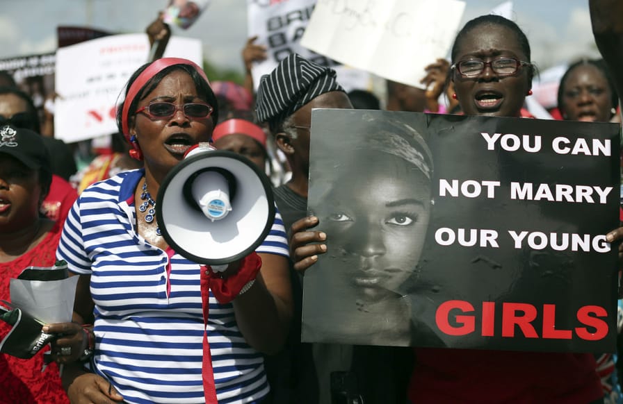 Protesters-demand-the-return-of-kidnapped-Nigerian-school-girls