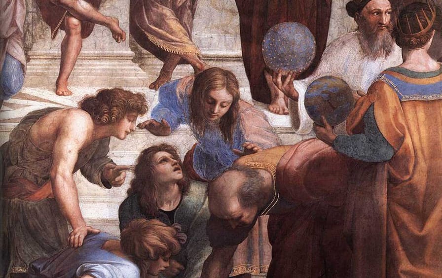 Zoraster-holds-the-celestial-sphere-in-Raphael’s-School-of-Athens-1509–11