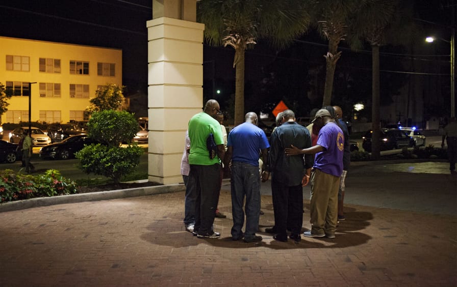 Prayer circle following Charleston shooting