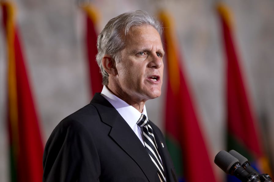 Ambassador of Israel to the United States Michael B. Oren speaks during an event to commemorate Holocaust victims and survivors in the Capitol Rotunda in Washington