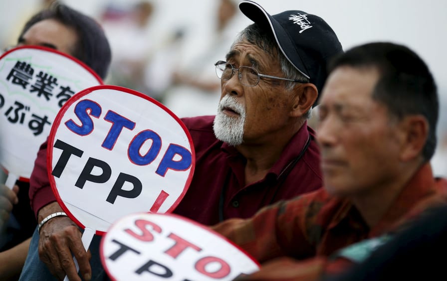 Protest against TPP in Japan