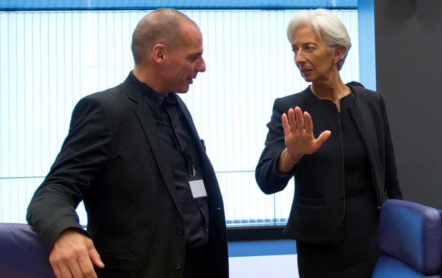 Yanis Varoufakis and Christine Lagarde
