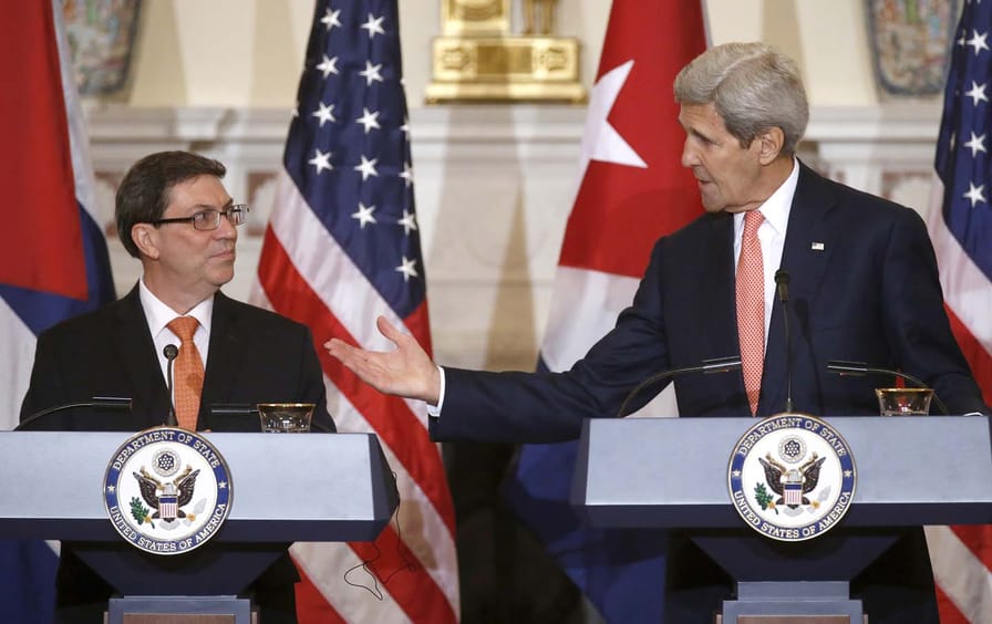 Bruno Rodriguez and John Kerry
