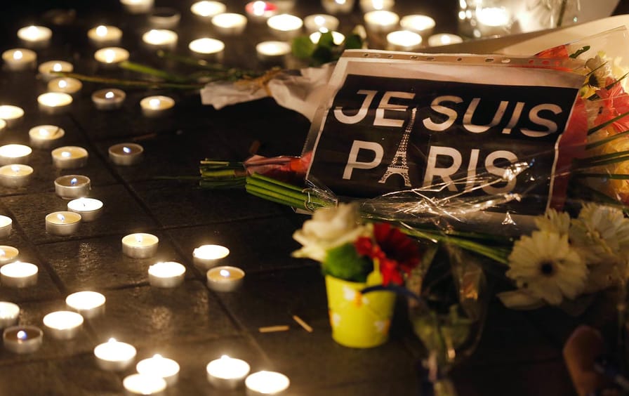 Flowers after shooting in Paris