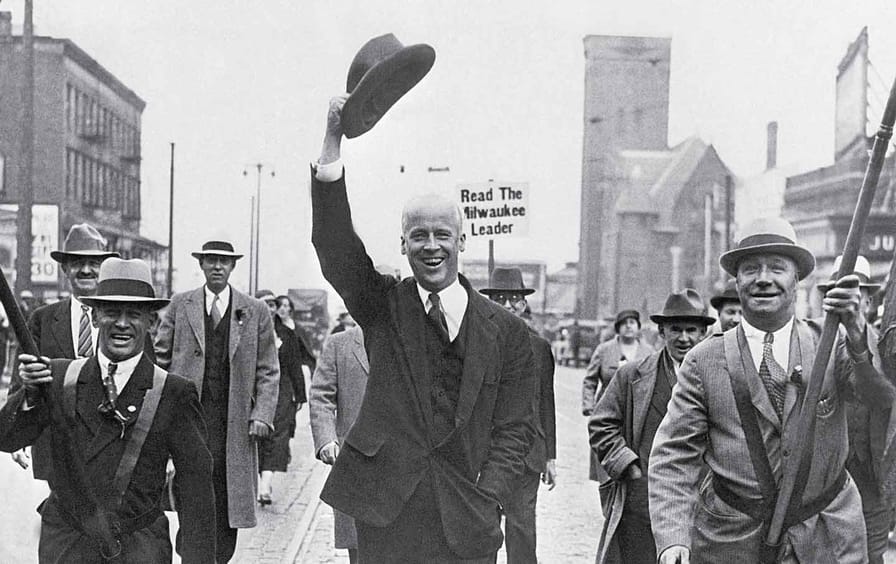 FDR’s “good friend”: Socialist Party presidential candidate Norman Thomas in Milwaukee, September 1932