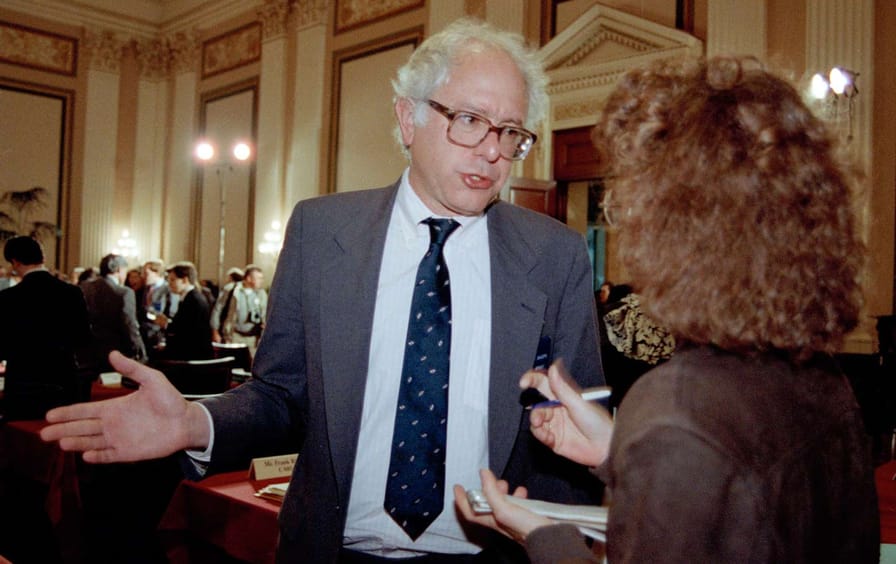 Representative-elect Bernie Sanders at an orientation for Congressional freshmen, November 28, 1990.