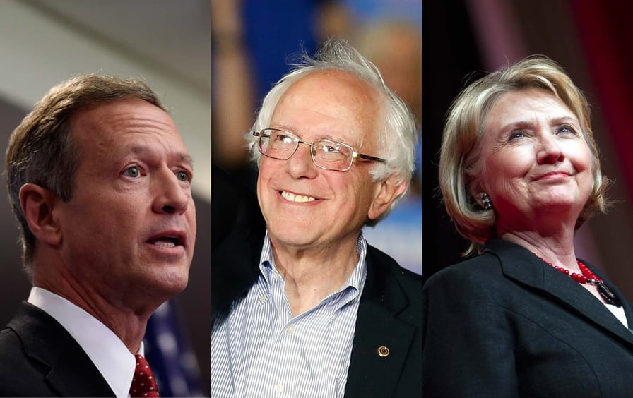 O’Malley, Sanders and Clinton