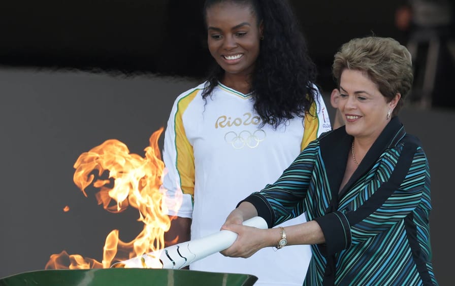 Rousseff Lights the Olympic Torch
