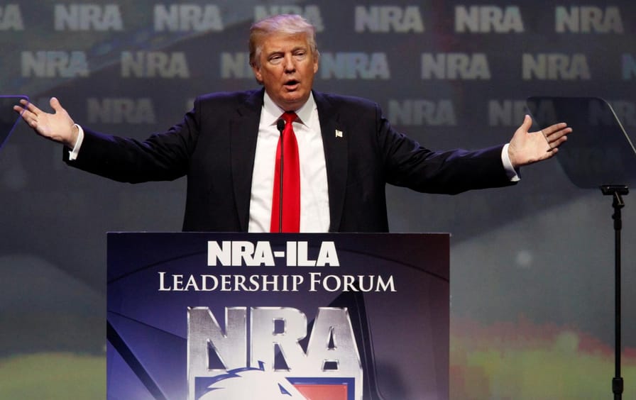 Donald Trump addresses NRA members