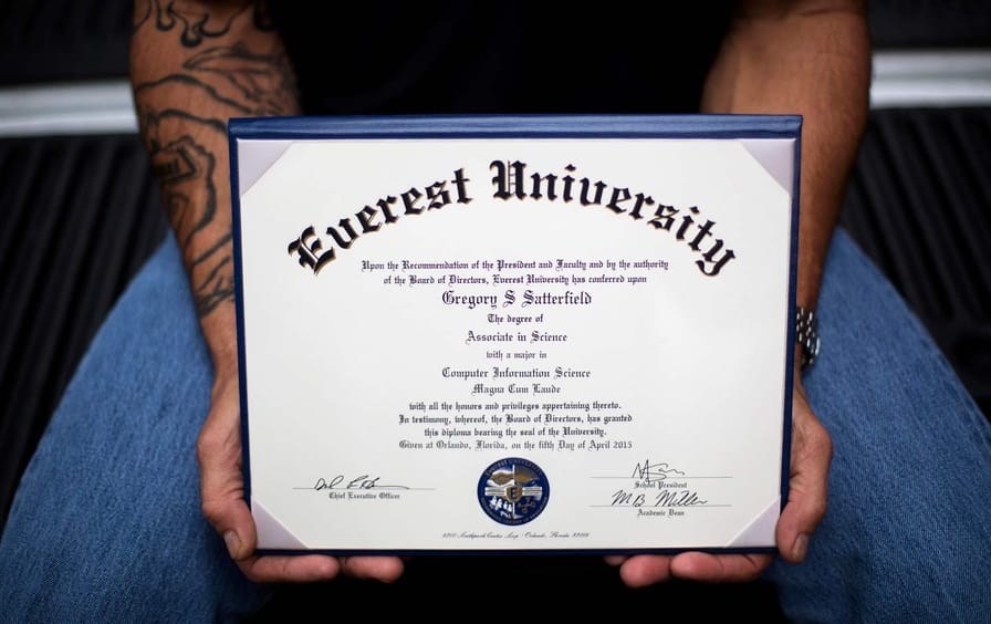 Everett University Diploma
