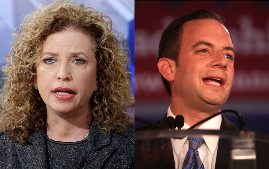 Debbie Wasserman Schultz and Reince Priebus
