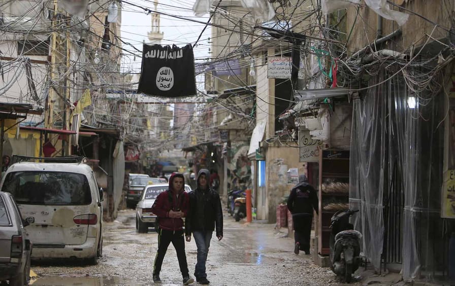 An ISIS flag in Lebanon