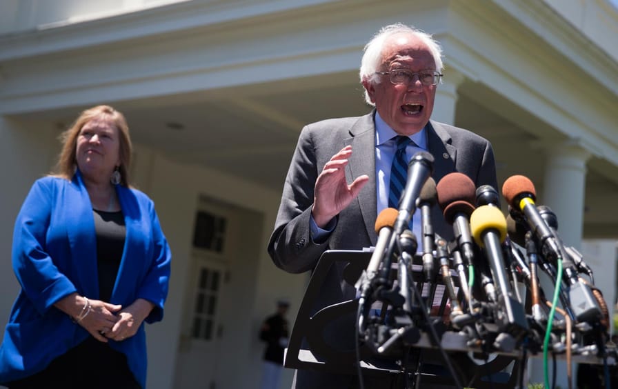 Bernie Sanders at the White House