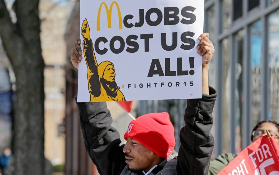 McDonald's Minimum Wage Protest