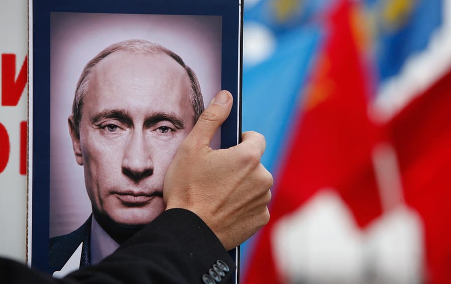 Anti-Putin Protest Portrait