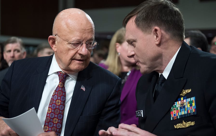 Director of National Security James Clapper and Admiral Michael S. Rogers