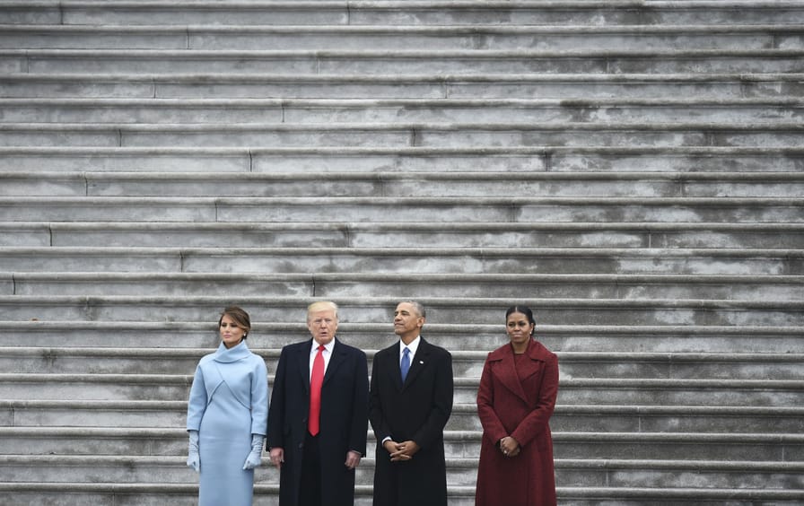 Obamas and Trumps at Inauguration