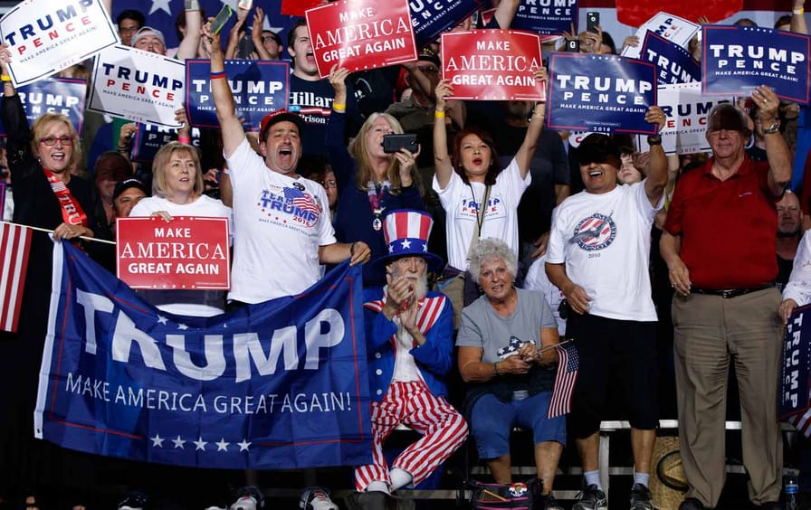 Arizona Supporters Cheer President Elect Donald Trump