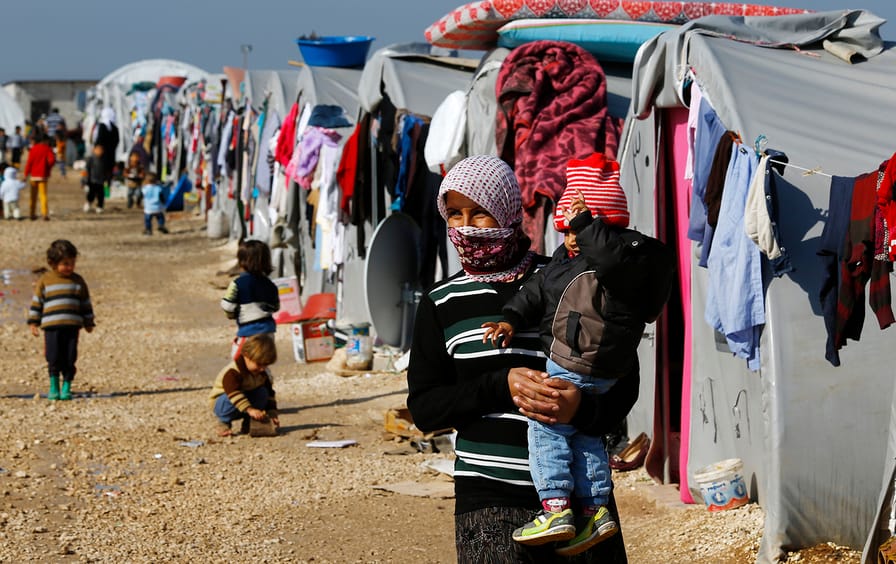 Kurdish refugees from Kobani
