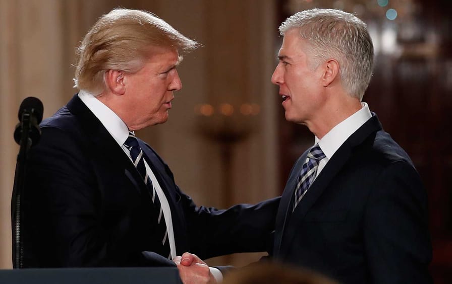 President Donald Trump announces his nomination of Neil Gorsuch to the Supreme Court.
