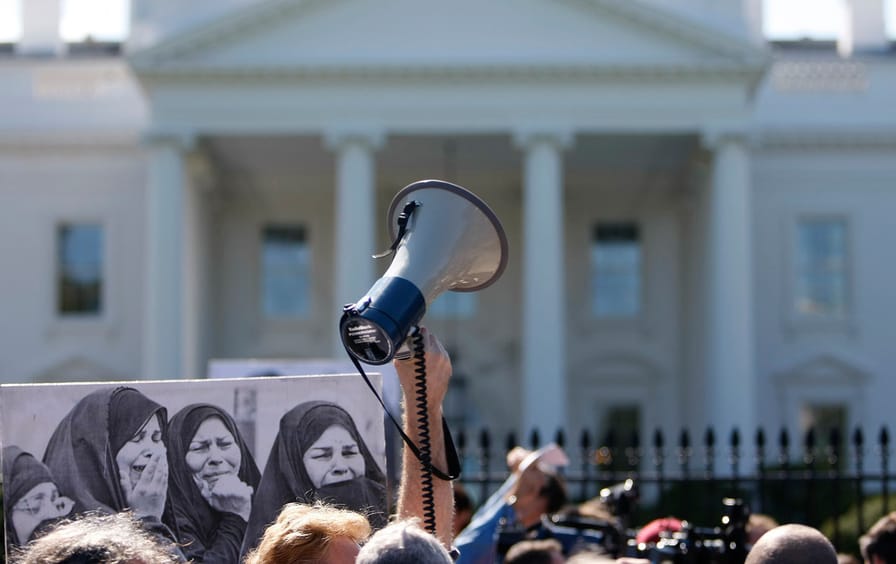 Anti-war protest at White House