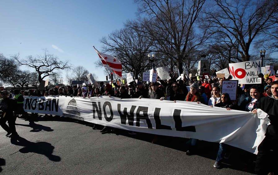 Anti-Trump “No Ban, No Wall” Demonstration
