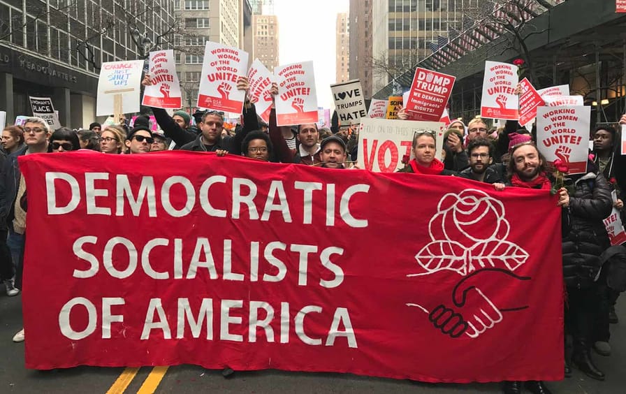 DSA members march in NYC