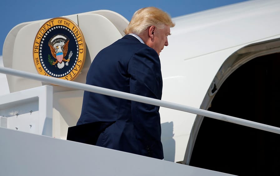 Trump on Air Force One