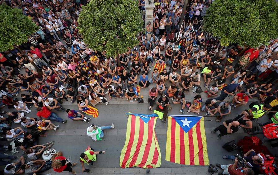 Catalonia referendum protest