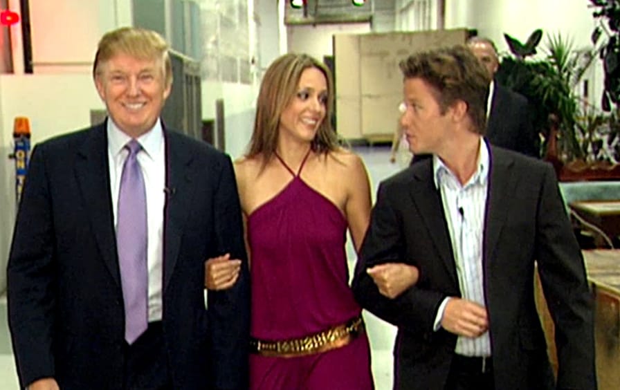 Donald Trump and Billy Bush on the set of Access Hollywood