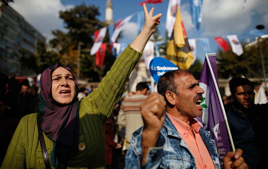Kurds protest in Turkey
