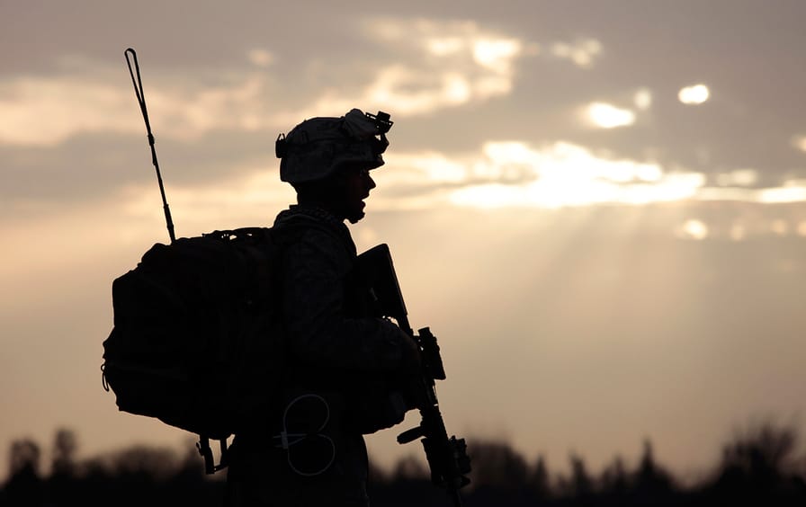 Afghanistan Soldier Sunset