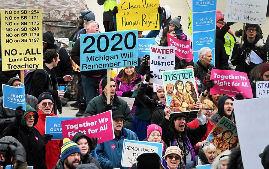 Michigan lame duck protests