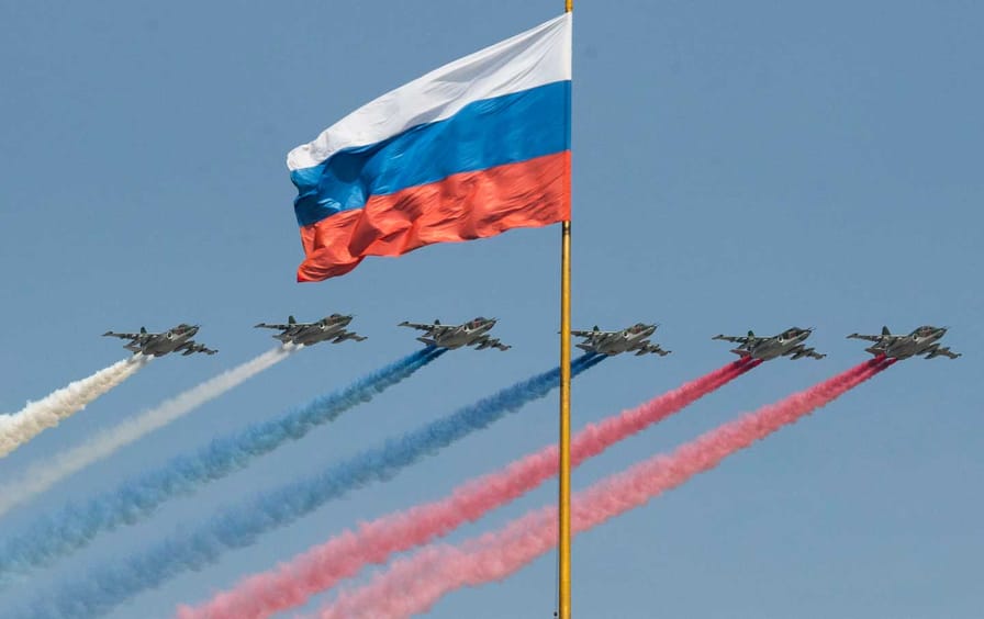 Russian Jets and Flags