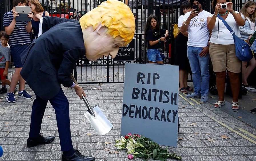 Boris Johnson protest